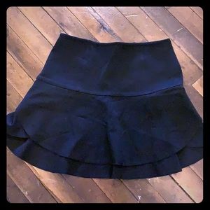Black mini skirt that flares out